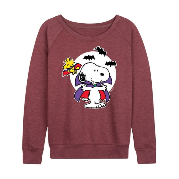Peanuts - Snoopy Woodstock Vampire - Women's Lightweight French Terry Long Sleeve Shirt