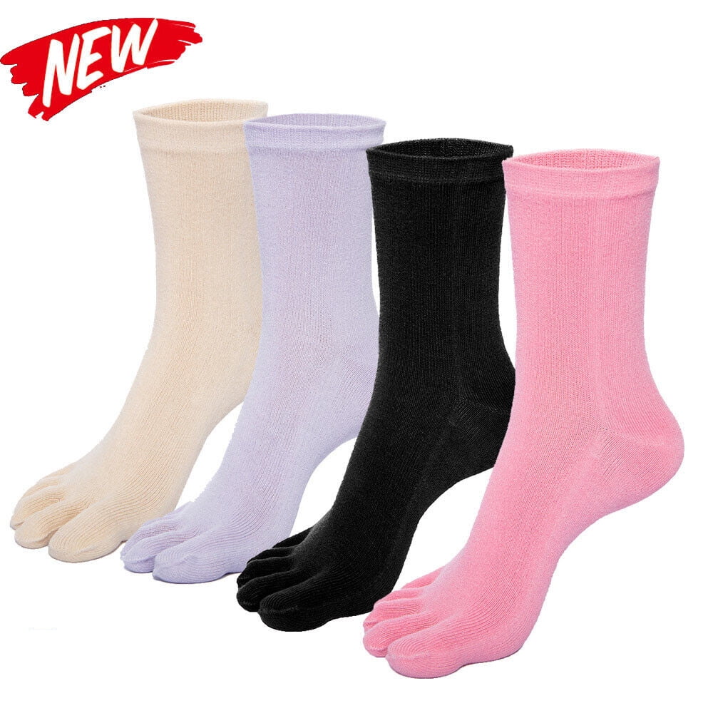 3 Pairs Toe Socks Five Finger Socks for Men Women, Athletic Running Toe
