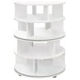 thumbnail image 3 of Montauk 16 Pair Revolving Shoe Storage Rack Carousel, White Wood, 3 of 5