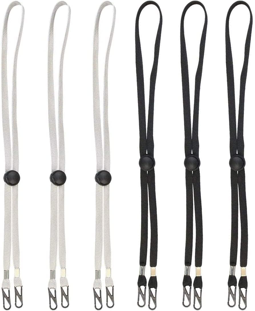 6 Pieces Hat Chin Cord with Adjustable Cord Fastener Unisex Removable