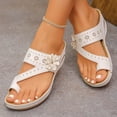 thumbnail image 6 of Sandals Women Wedge Open Toe Thick Soled Slip-on Toe Loop Shoes Casual Outdoor Slippers Versatile Comfortable Spring Summer Sandals, 6 of 10