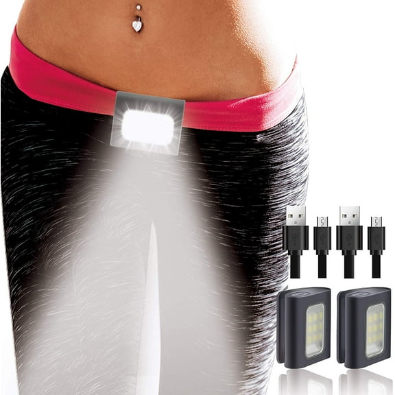 Outdoor Night Running Lights, 2Pack LED Running Lights for Runners with Rechargeable Battery for Camping, Hiking, Running, Jogging, Outdoor Adventure