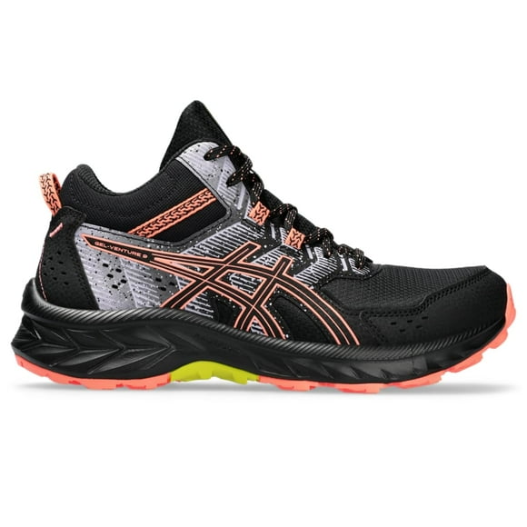 ASICS Women's Gel-Venture 9 Mid Top Running Shoes, 9, Black/Sun Coral