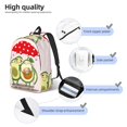 thumbnail image 3 of Bingfone Avocado Lovers Wearing Umbrella Print Canvas College Laptop Backpack, Large Capacity Lightweight College Bookbag Casual Daypack-Small, 3 of 5