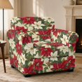 thumbnail image 2 of Chririnla 2 Piece Armchair Slipcover for Living Room, Poinsettia Pattern Chair Cushion Cover Stretch Sofa Cover for Pet, 2 of 8