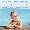 thumbnail image 4 of Findway Kids Swim Goggles for Swimming Kids (Age 3-14 ) Anti Fog No Leak Swiming Glasses for Kids & Toddlers，Purple, 4 of 6