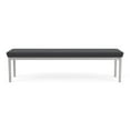 thumbnail image 4 of Lesro Lenox Steel Fabric 3-Seat Waiting Room Guest Bench in Silver/Adler Nocturnal Black, 4 of 5