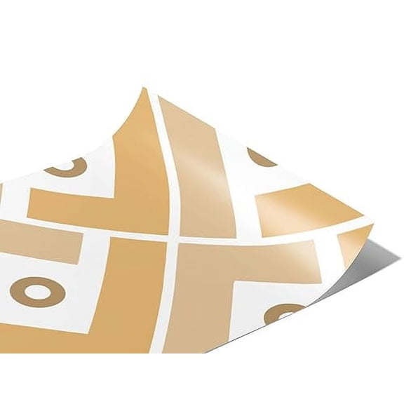 Rwraps Yellow Mosaic Saffron Squares Matte Vinyl Film Wrap 59in x 9ft Vinyl Vehicle Car Film Sheet