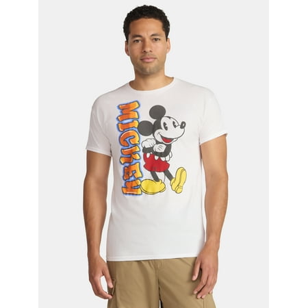 Mickey Mouse Men's and Big Men's Graphic Tee with Short Sleeves, Sizes S-3XL