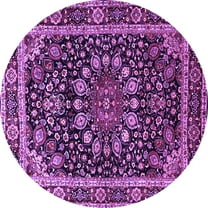 Ahgly Company Indoor Round Persian Purple Traditional Area Rugs, 3' Round