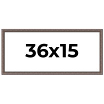 36x15 Frame Silver Real Wood Picture Frame Width 1.25 Inches | Interior Frame Depth 0.5 Inches |