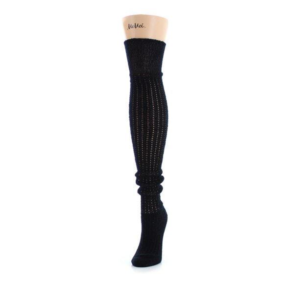 MeMoi Vertical Stitch Cotton Blend Over The Knee Socks - Womens - Female