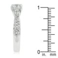 thumbnail image 4 of Precious Stars R07482R-C01-06 Precious Stars Silvertone Cubic Zirconia Classic Engagement Ring, 4 of 4