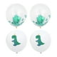 thumbnail image 1 of KAKOWELY 10 globos de látex de helio de 12 pulgadas con lentejuelas verdes de dinosaurio para fiestas infantiles (5 dinosaurios, 5 lentejuelas verdes), 1 of 4
