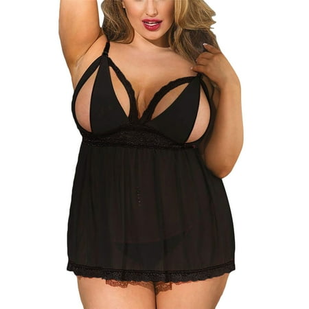 

Womens Dress Fashion Plus Size Lace Racy With Thongs