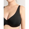 thumbnail image 3 of Joyspun Women's & Women's Plus Smooth Micro Unlined Underwire Bra, Sizes 38DD-46DDD, 3 of 6