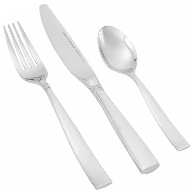 Simplicity Stainless Steel Place Setting Set, Knife, Fork & Spoon, 3