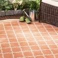 thumbnail image 4 of SAFAVIEH Beach House Richard Geometric Indoor/Outdoor Area Rug, Rust/Creme, 4' x 4' Round, 4 of 6
