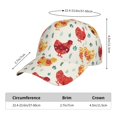 thumbnail image 2 of Gukieu Colorful Flower Chickens Prin Baseball Cap, Adjustable Sweat-wicking Daily,Travel, Sports Cap, Unisex, 2 of 6