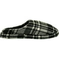 thumbnail image 2 of Empire Mens Sophisticated Mens Open Back Plaid Fleece Slippers, 2 of 4