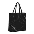 thumbnail image 2 of Naloa Black Marble Texture Abstract Tote Bag for Women, Foldable Tote Bag With Zipper, Large Shoulder Bag, Top Handle Handbag for Travel, Work, Shopping, 2 of 9