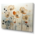 thumbnail image 2 of Designart "Peach Cornflowers In Minimalist Style" Cornflowers Wall Art Prints, 2 of 7