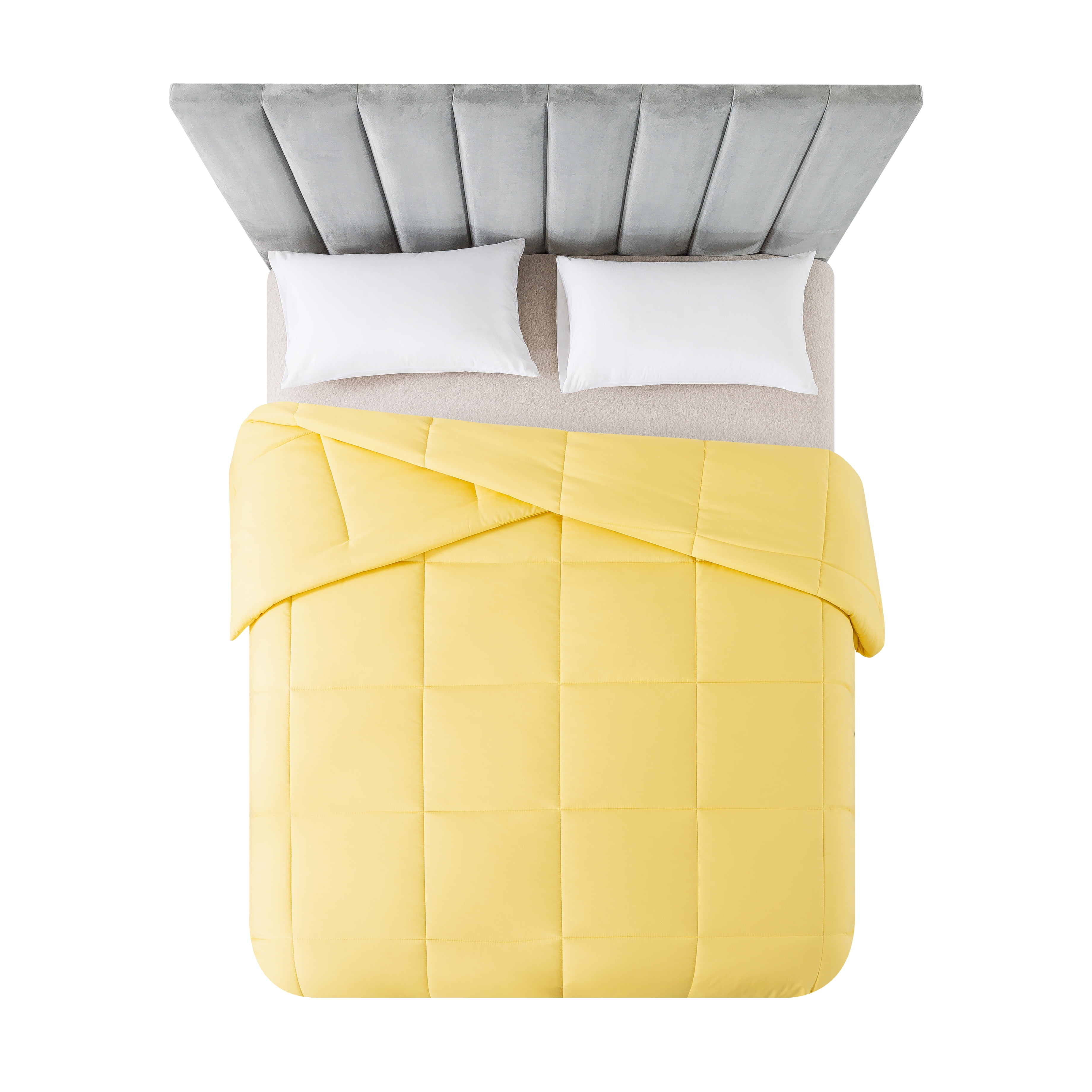 Mainstays Solid Yellow Hypoallergenic Down Alternative Comforter, Twin XL