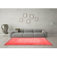 thumbnail image 3 of Ahgly Company Indoor Round Abstract Red Contemporary Area Rugs, 5' Round, 3 of 4