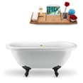 thumbnail image 2 of 70" Streamline N1121WH-CH Clawfoot Tub and Tray With External Drain, 2 of 7
