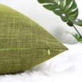 thumbnail image 5 of PiccoCasa Blank Cotton Linen Throw Pillow Covers 18"x18" Decor Cushion Covers Set of 2, Green, 5 of 8