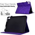thumbnail image 4 of Tablet Case for iPad 10th Generation 10.9" 2022, Embossed Pattern PU Leather Smart Auto Wake/Sleep Cover with Stand Card Slots Magnetic Clasp Shockproof Case for iPad 10.9 2022(10th),Purple, 4 of 9