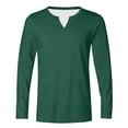 thumbnail image 5 of Mens Athlete Tops Long Sleeve Shirts for Men V Neck Solid Color Breathable Pullover Shirts Stylish Notched Loose Casual Workout Shirts For Gym Running, 5 of 6