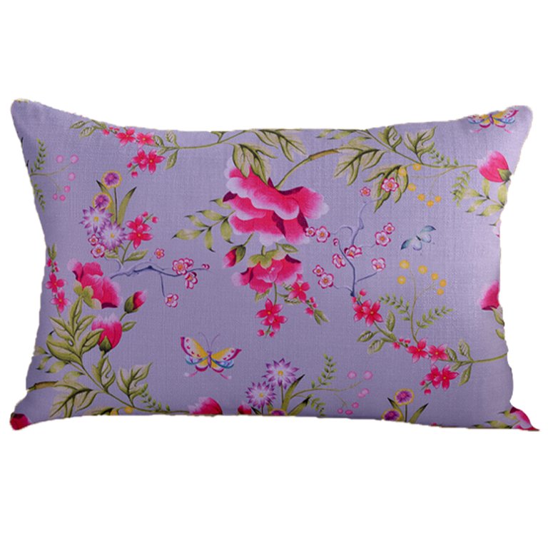 Floral Printed Throw Pillow Covers for Sofa Couch Bed 