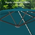 thumbnail image 3 of Alpha Joy 13ft Large Double-Sided Outdoor Patio Umbrella with Colorful Solar Lights, Cerulean, 3 of 7