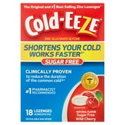 Cold-EEZE Natural Sugar-Free Wild Cherry Flavor Lozenges, 18 Ct