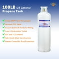 thumbnail image 3 of Flame King 100LB Empty Steel Propane Tank, Propane Cylinder with POL Valve and Collar, Universal, White, 3 of 7