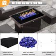 thumbnail image 4 of 7 Piece Patio Furniture Set with 44" Propane Gas Fire Pit Table, Outdoor Sectional Conversation Set Wicker Rattan Sofa Set with Coffee Table, 4 of 7