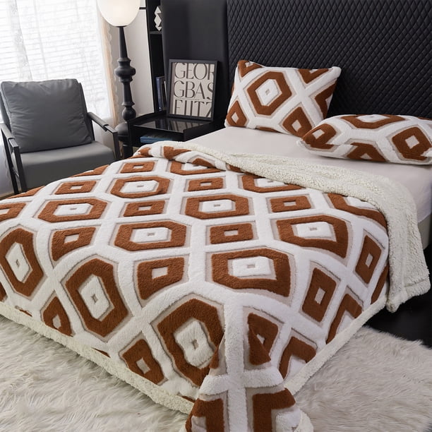 Manta de tiro, suave manta de piel de cordero de doble capa, manta para adultos, cómoda manta para sofá cama, manta ligera y lavable, cálida y adecuada para todas las estaciones, manta de poliéster.