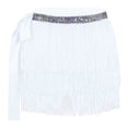 thumbnail image 5 of AGWOLF Women Belly Dance Skirt Tassel Fringe Skirts Sparkly Sequin Hip Scarf Party Rave Costume, 5 of 6