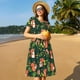 thumbnail image 4 of Disketp Forest Squirrel para Vestido de Manga Corta para Mujeres, Vestidos de Verano para Mujeres, Casual y Holgado para la Playa, 4 of 6