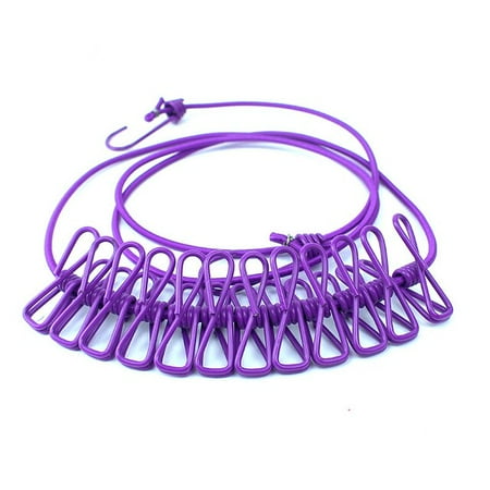 

DanceeMangoo Portable Clothesline Windproof Clothes Rope Drying Rack Cloth Hanging Line Outdoor Camping Traveling Indoor Multifunction Tools