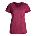 thumbnail image 4 of Babysbule Women's Summer Tops Clearance Women Casual Short Sleeve Flared Sleeves V-Neck Solid Loose T-Shirt Blouse Tops, 4 of 9