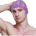 thumbnail image 3 of FYBTO Bonnet de Bain Mardi Gras Plume Colorée Adulte FYBTO Polyester, 3 of 4