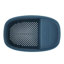 STRANDCHIC Blue Kitchen Sponge Holder for Countertop Sink with Drainage Filter Storage Rack, 1 Pack