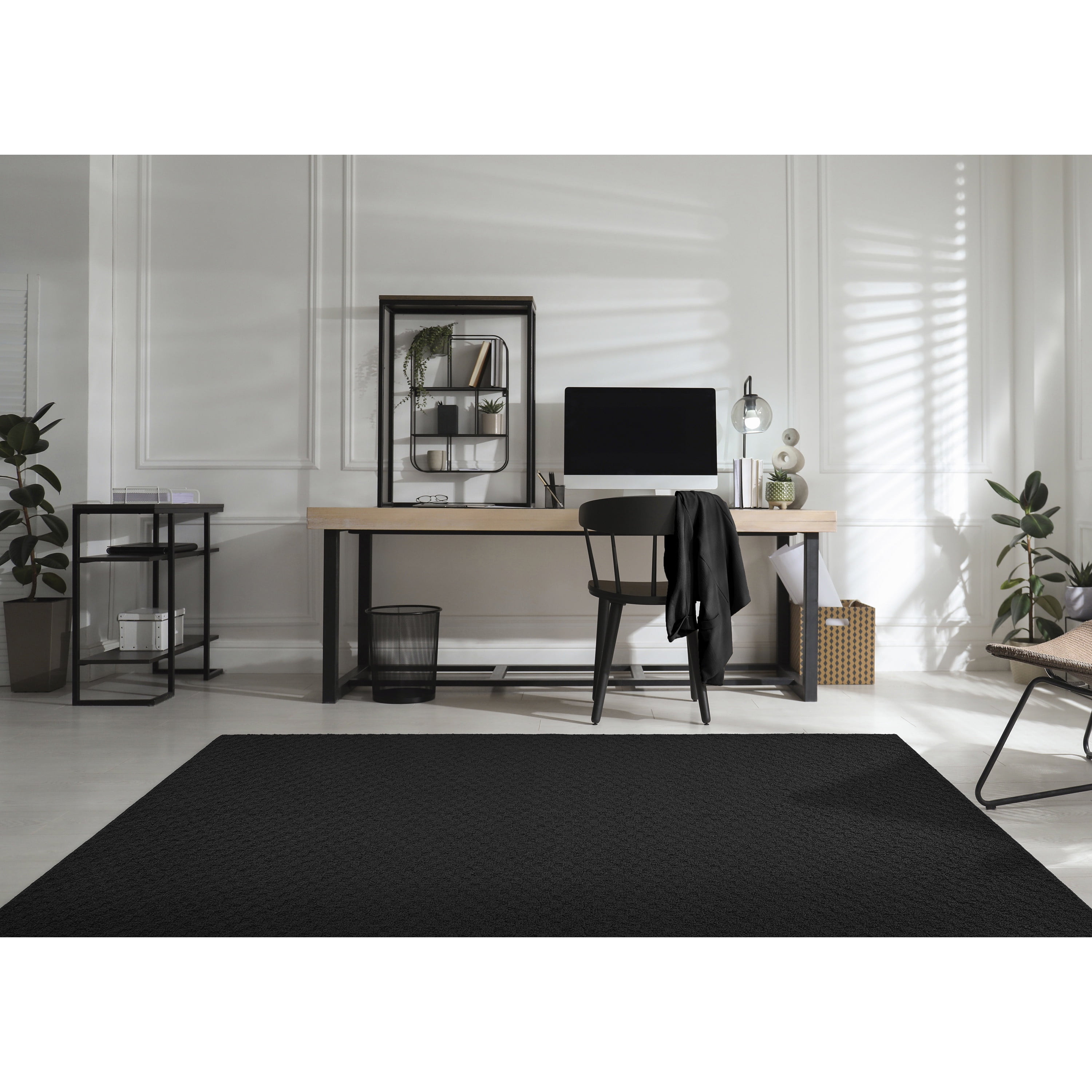 Garland Rug Town Square Black Indoor Area Rug, 5' x 7'