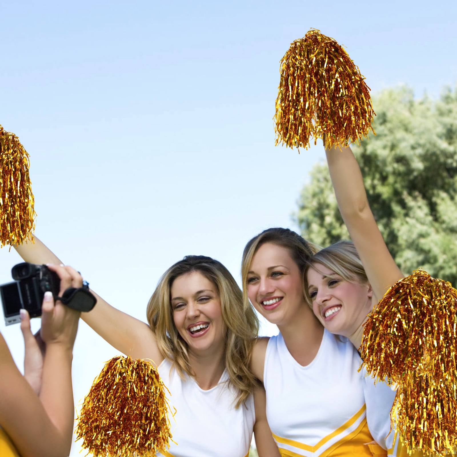 Cheerleader Pom Poms Blue - India's Premium Party Store - Wanna Party