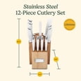 thumbnail image 7 of Block Knife Set, 12pc Cutlery Knife Set with Steel Blades for Precise Cutting, Lightweight, Stainless Steel, Durable & Dishwasher Safe, C77SSW-12P, 7 of 7