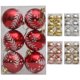 thumbnail image 2 of piezas de adornos de bolas de Navidad de 6 cm, adornos de plata, dorados y rojos, decoración para árbol de Navidad para fiesta de Navidad 2025, 2 of 5