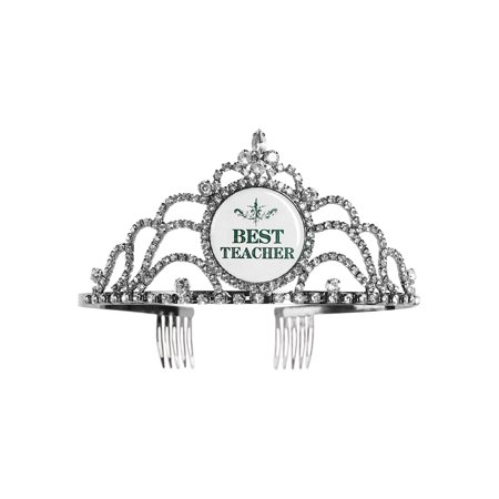 My Favorite Things Women's Rhinestone Tiara - Best Teacher Princess Crown (Best Universal Wedding Registry)