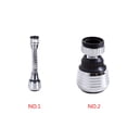 thumbnail image 4 of Bewildely Kitchen Sink Countertop Aerator Sprayer Water-saving Degrees Rotatable Household Nozzle Water 360 Toilet ABS Head Juegos de accesorios de baño plata + negro, 4 of 6